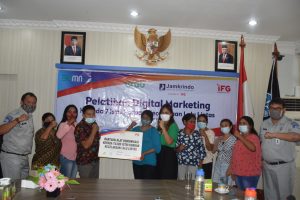 Jasa Raharja bersama Anggota IFG gandeng grab Food berikan Pelatihan Digital Marketing bagi Para Janda
