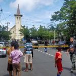 Motor Terbakar Usai Bom Bunuh Diri di Katedral Makassar