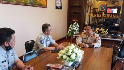 Kunjungan Silaturahmi Perdana Kepala Jasa Raharja Cabang NTT di Polres Kupang